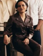 The Studio Chase Sui Wonders Brown Leather Jacket