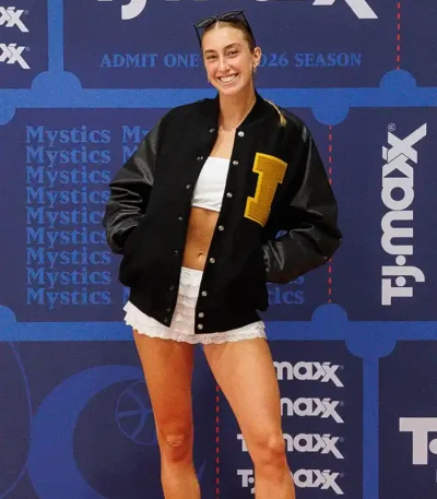 WNBA Leadership Award Lucy Olsen Black Lettermen Jacket