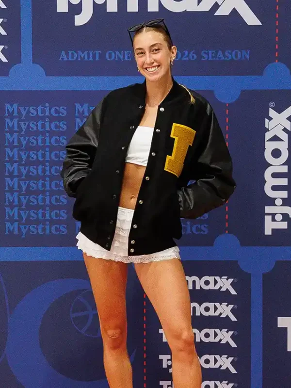 WNBA Leadership Award Lucy Olsen Black Lettermen Jacket