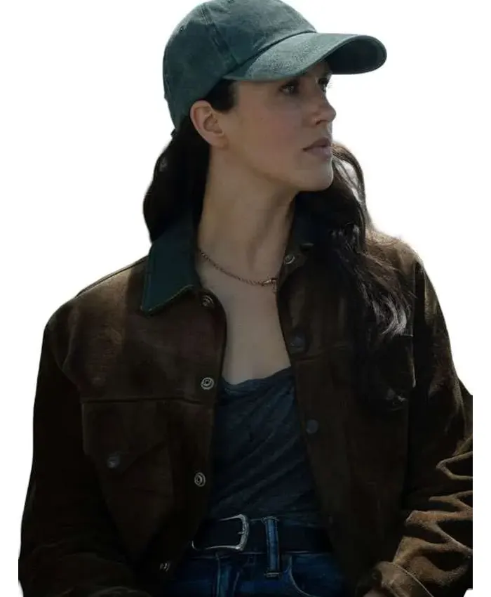 Silo S03 Jessica Brown Findlay Brown Suede Jacket Silo S03 Jessica Brown Findlay Brown Suede Jacket