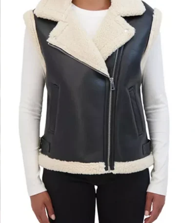 SkyMed S03 Stef Sherpa Leather Vest