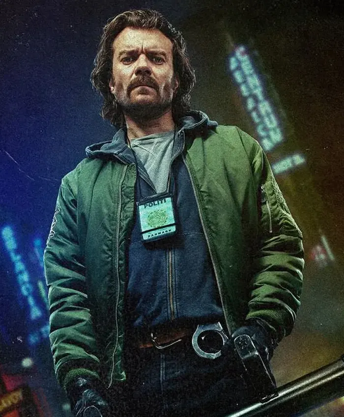 Snake Killer Pilou Asbæk Green Bomber Jacket Snake Killer Pilou Asbæk Green Bomber Jacket