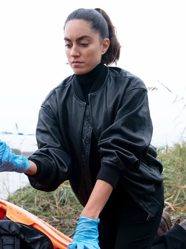 Sofia Barclay Lynley S01 Bomber Leather Jacket