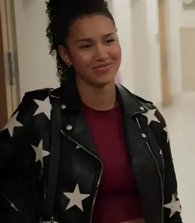 Sofia Wylie High School Musical The Musical S04 Print Leather Jacket