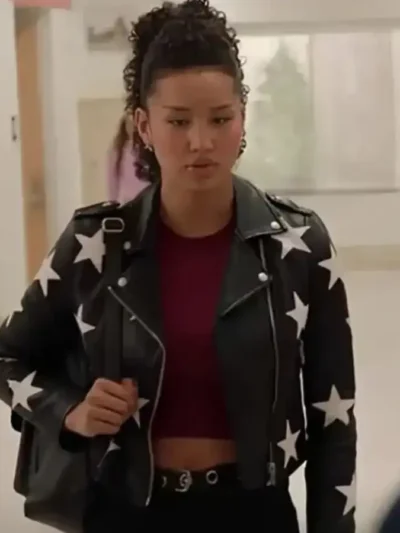 Sofia Wylie High School Musical The Musical S04 Print Leather Jacket