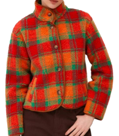 Teenage Vampire Sophie Plaid Teddy Jacket