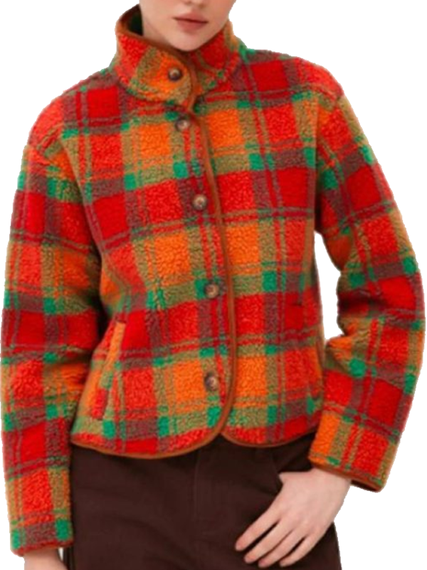 Teenage Vampire Sophie Plaid Teddy Jacket