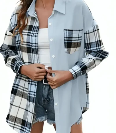 Sprint S02 Melissa Jefferson Blue Plaid Shirt