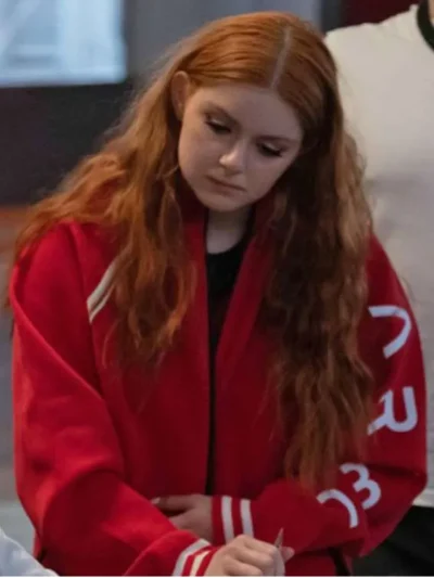 Stars On Mars 2023 Ariel Winter Red Bomber Jacket