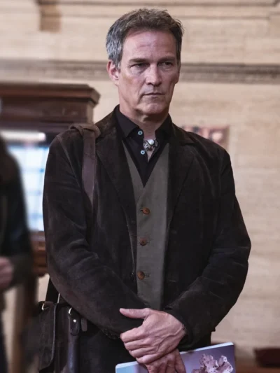 Stephen Moyer Art Detectives S01 Brown Suede Blazer