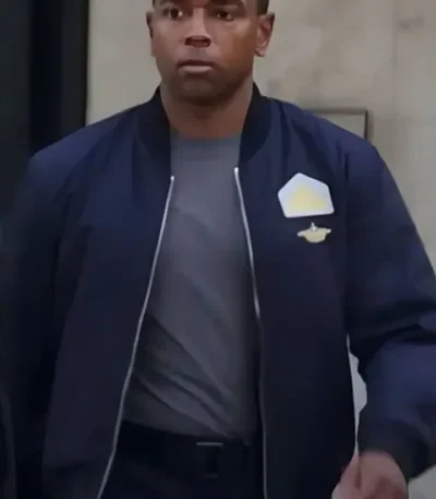 Sterling K. Brown Atlas 2024 Blue Bomber Jacket