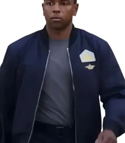 Sterling K. Brown Atlas 2024 Blue Bomber Jacket