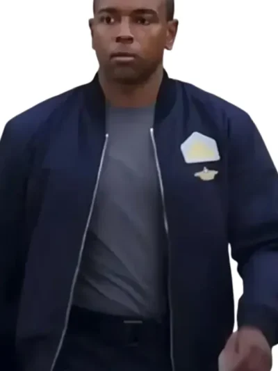 Sterling K. Brown Atlas 2024 Blue Bomber Jacket