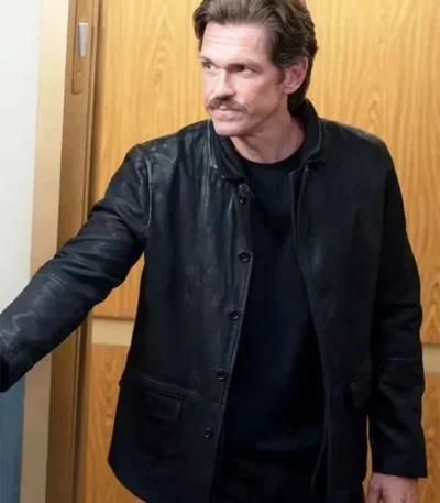 Steve Howey High Potential S02 Black Leather Jacket