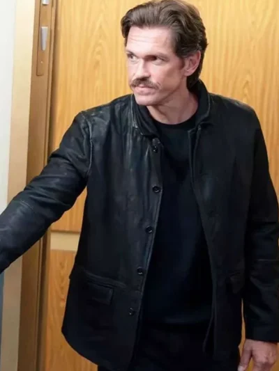 Steve Howey High Potential S02 Black Leather Jacket