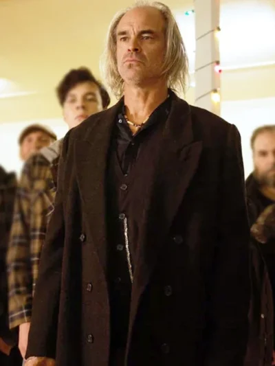 Steven Ogg Revival S01 Black Wool Coat