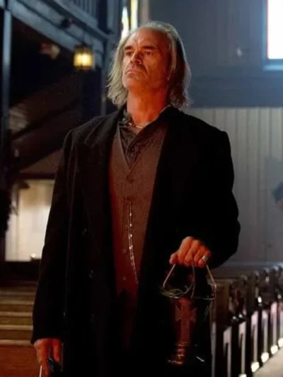 Steven Ogg Revival S01 Black Wool Coat