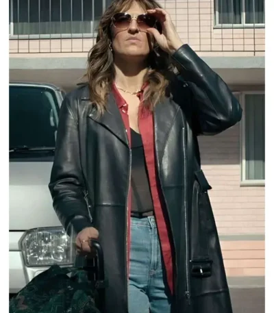 Sunny Nights Vicki Black Leather Coat