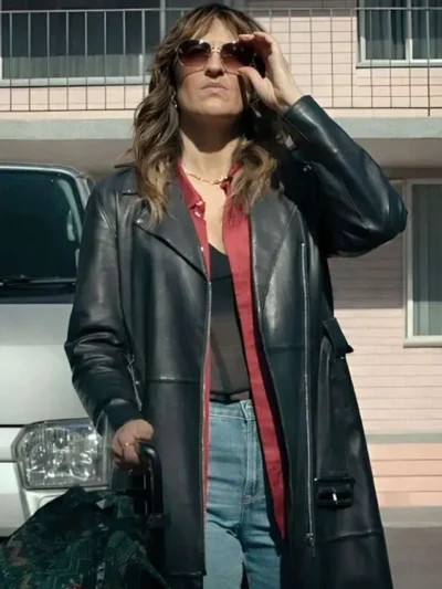 Sunny Nights Vicki Black Leather Coat