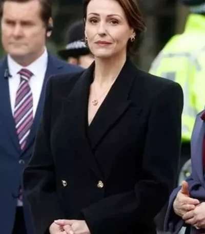 Suranne Jones Hostage S01 Black Trench Coat