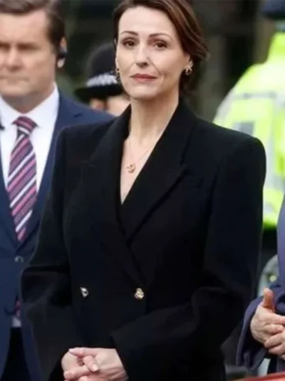 Suranne Jones Hostage S01 Black Trench Coat