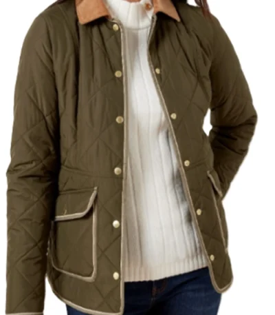 Susan Ireland SurrealEstate S03 Green Quilted Jacket