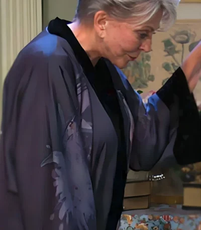 Susan Seaforth Hayes Days Of Our Lives Floral Print Velvet Robe