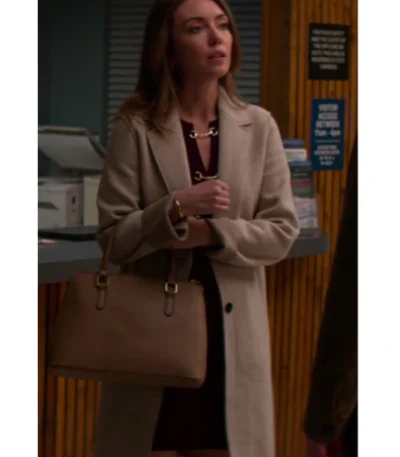 Sylvia Murder in a Small Town S02 Beige Wool Coat