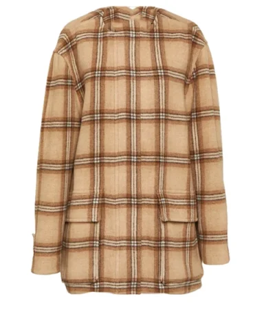 Tamera Tomakili Happy Face Checked Coat