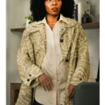 Tamera Tomakili Happy Face Wave Print Coat