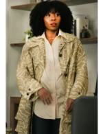 Tamera Tomakili Happy Face Wave Print Coat