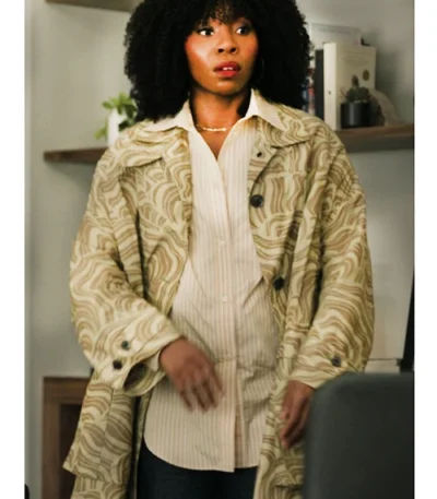 Tamera Tomakili Happy Face Wave Print Coat