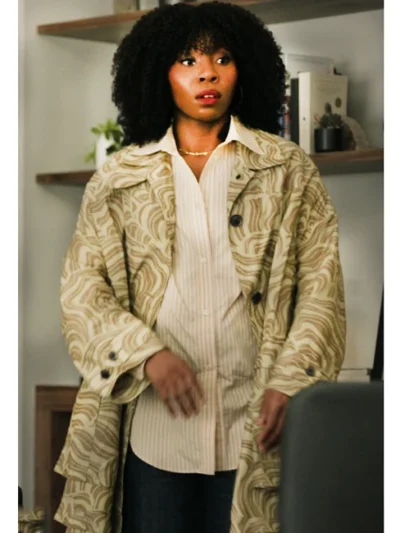 Tamera Tomakili Happy Face Wave Print Coat