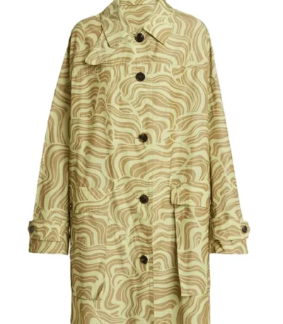 Tamera Tomakili Happy Face Wave Print Coat