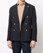 Tancredi Hotel Costiera S01 Black Striped Blazer
