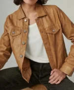 Tara Cole Leverage: Redemption S03 Brown Leather Jacket