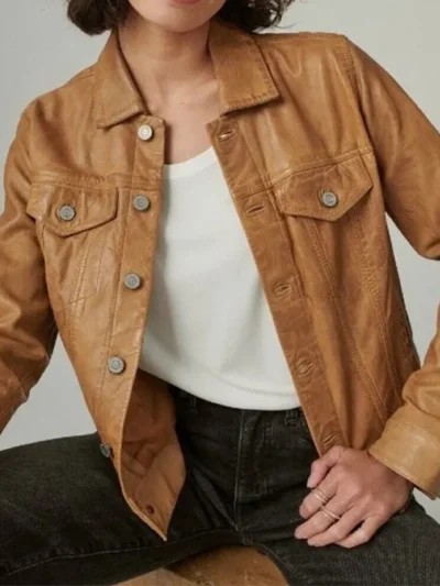 Tara Cole Leverage: Redemption S03 Brown Leather Jacket