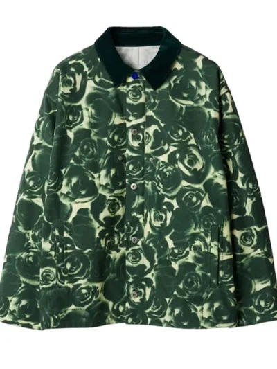 Taran Killam The Residence Green Rose Print Jacket