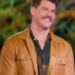 Taylor Lewan Battle Camp Brown Leather Jacket