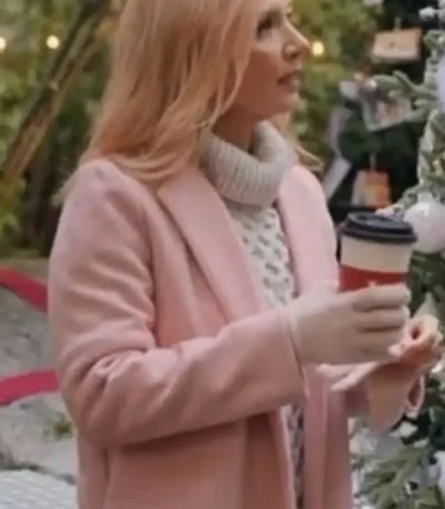 Teryl Rothery Virgin River S05 Pink Wool Coat