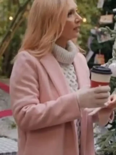 Teryl Rothery Virgin River S05 Pink Wool Coat