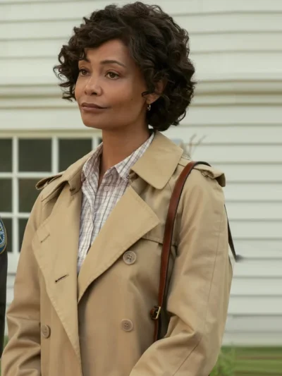 Thandiwe Newton Wednesday S02 Beige Trench Coat