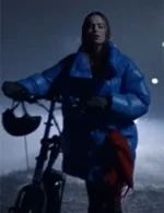 The Åre Murders Hanna Ahlander Blue Puffer Jacket