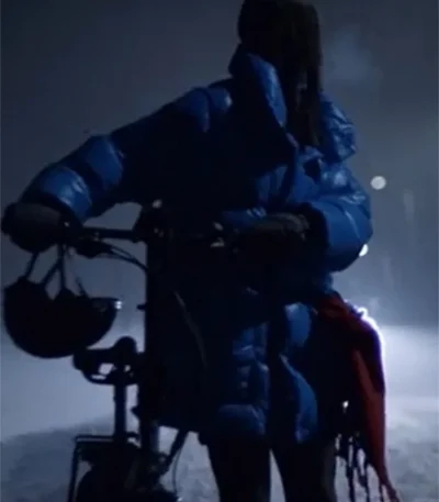 The Åre Murders Hanna Ahlander Blue Puffer Jacket