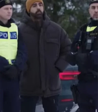 The Åre Murders Kardo Razzazi Brown Puffer Jacket
