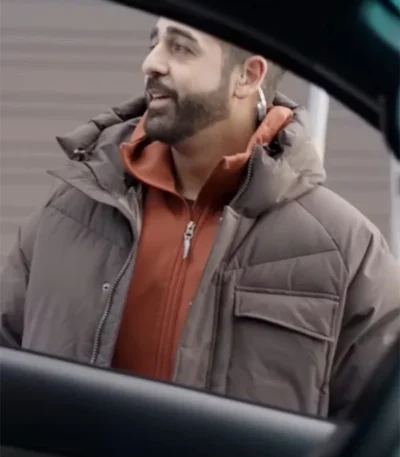The Åre Murders Kardo Razzazi Brown Puffer Jacket
