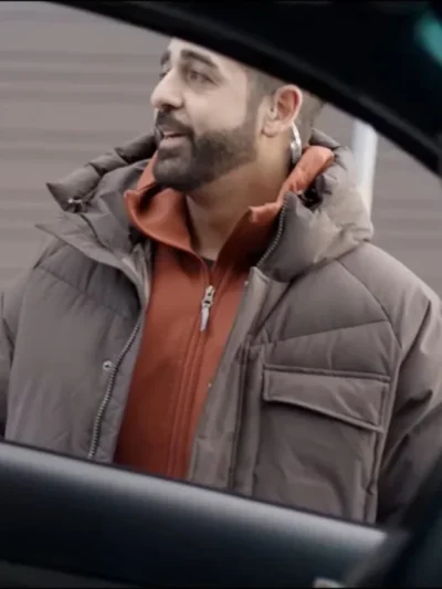 The Åre Murders Kardo Razzazi Brown Puffer Jacket