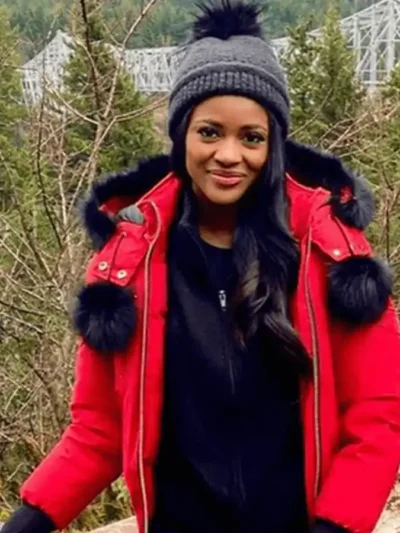 The Bachelorette Charity Lawson Red Hooded Jacket