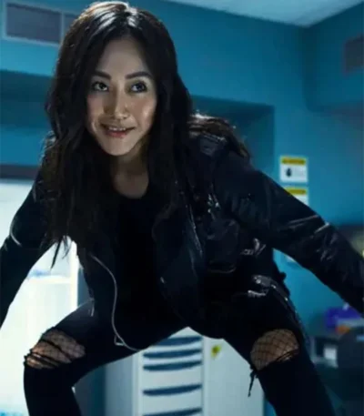 The Boys S03 Kimiko Miyashiro Black Leather Jacket