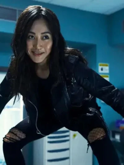 The Boys S03 Kimiko Miyashiro Black Leather Jacket